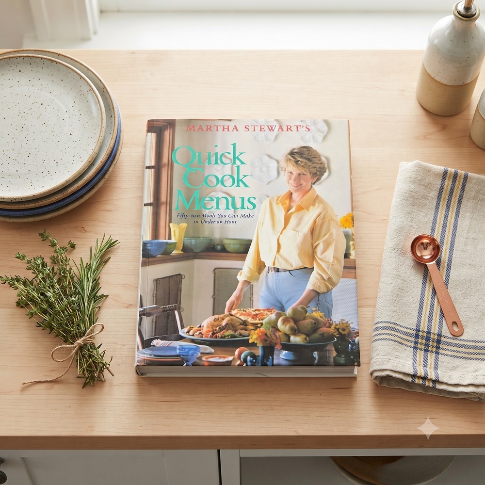 Martha Stewart's Quick Cook Menus 1988 Vintage Cookbook 200 Recipe